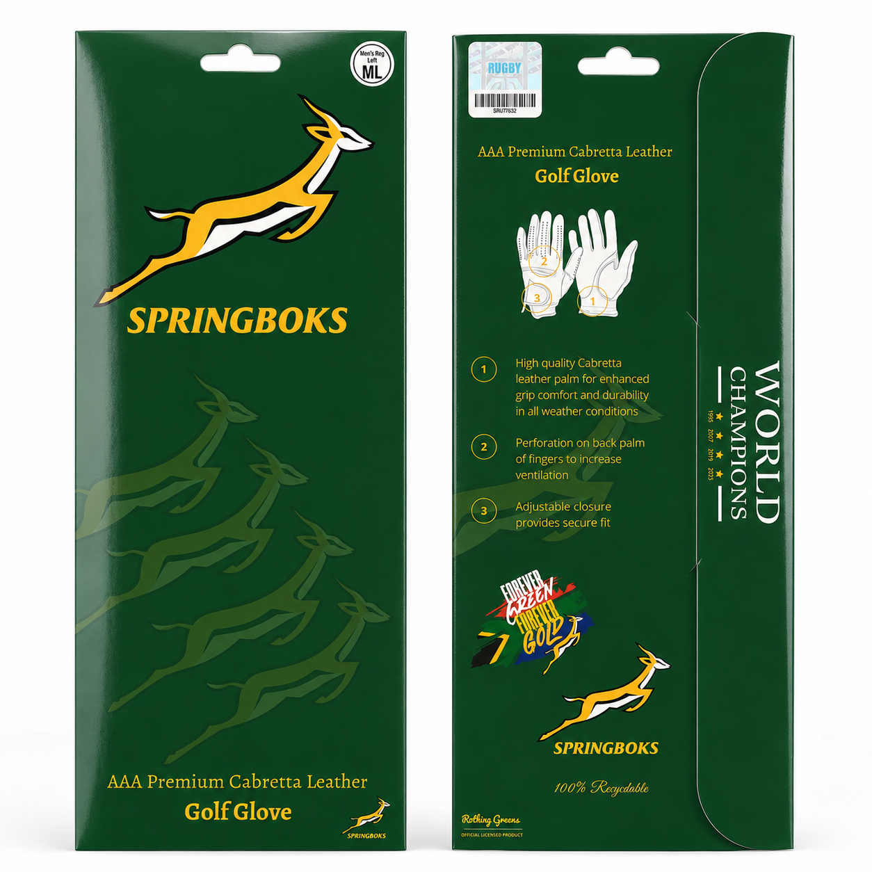 Springboks AAA Premium Cabretta Leather Golf Glove